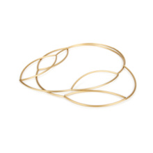 Kette pisces golden Vielseitig zu tragende Kette aus zu Viertel- Kreisbögen geformtem Aluminiumrohr, goldfarben