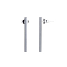 Ohrstecker simplum Ohrstecker, silberfarben aus eloxierten Aluminiumröhrchen mit Stift aus Sterlingsilber